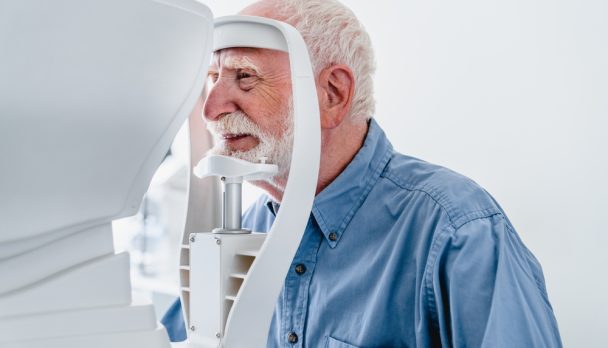 Close,Up,Photo,Of,A,Senior,Male,Patient,Undergoing,Vision